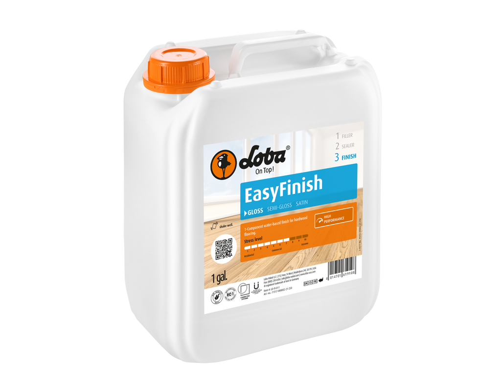 Water Based Flooring Finish - Loba Easy Finish Polyurethane 1 Gal Semi-gloss