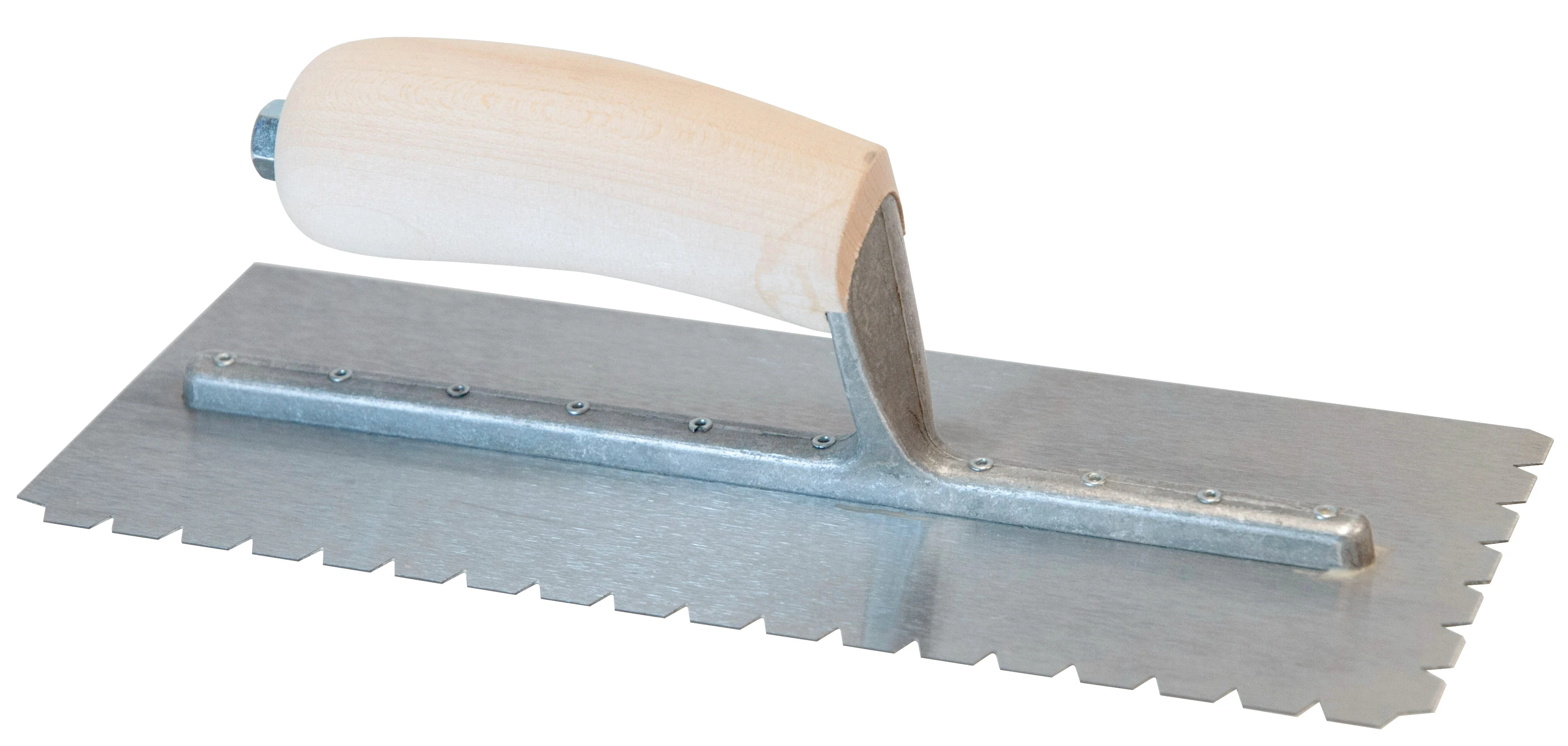 Bona V-Notched Trowel 1000F 5/32" x 5/32" x 5/32" with Wood Handle