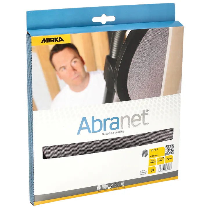 Mirka Abranet 9 in. 120G Grip Mesh Disc, Qty 10 9A-223-120RP