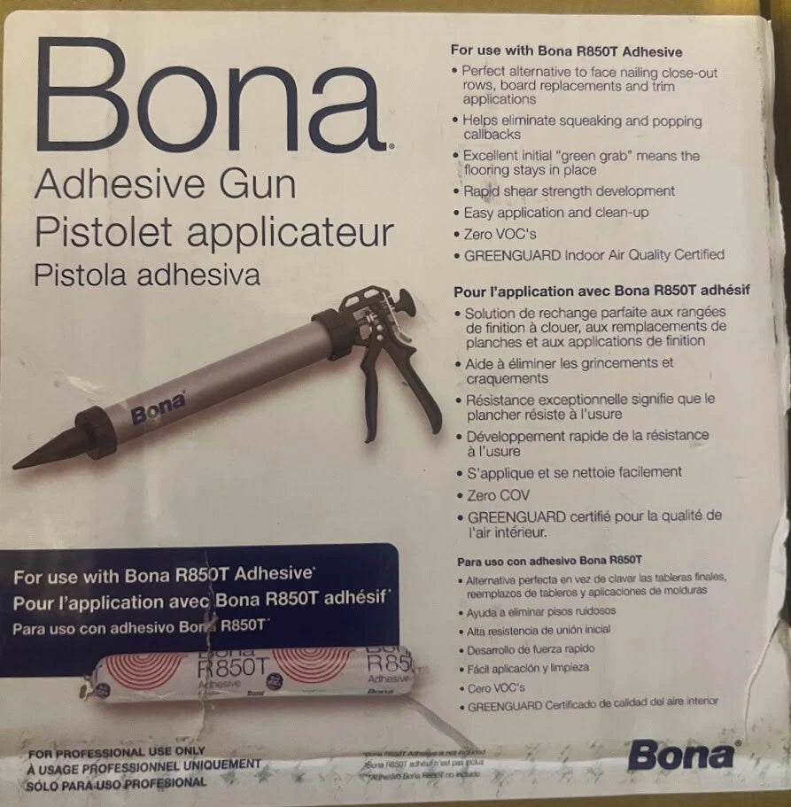 BONA ADHESIVE GUN /FOR USE WITH BONA R850T ADHESIVE/BRAND NEW