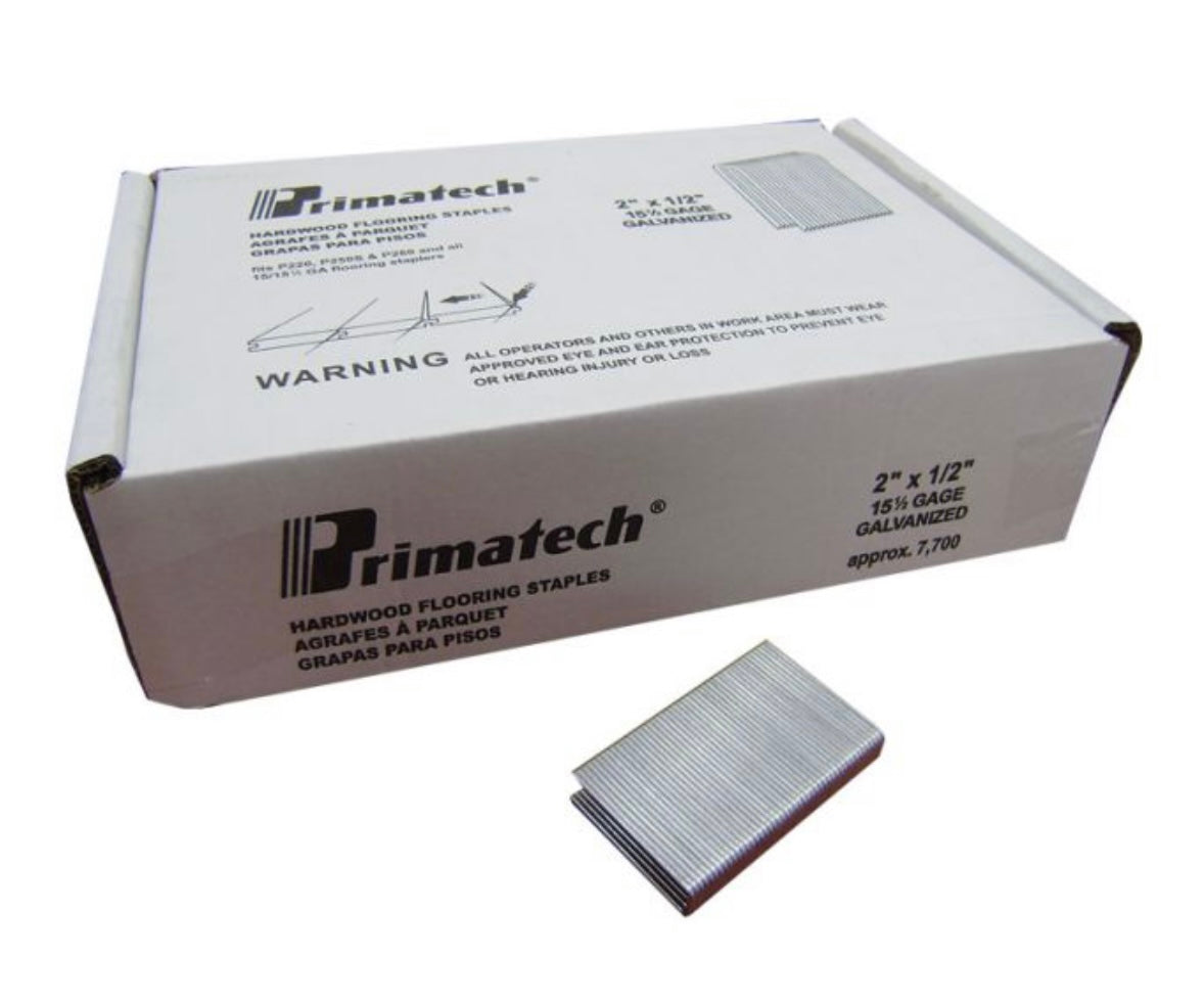 Primatech 2” x 1/2” Staples 15.5 Gage (QTY 1,000)