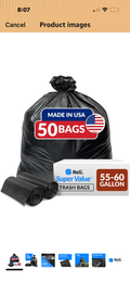 55-60 Gallon Contractor Trash Bags Heavy Duty