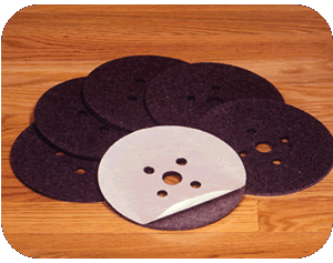Felt Edger Pad -- 7" Round 1/8" Thick Peel & Stick